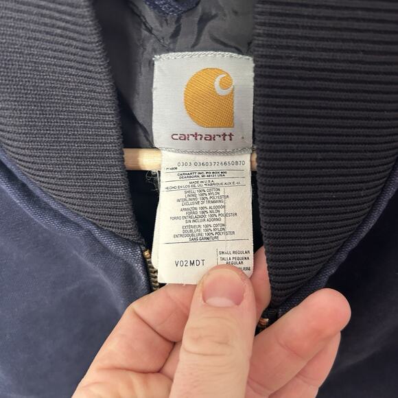 Vintage Carhartt Quilt-Lined Artic Vest “Midnight Blue” V02 - Picture 8 of 10